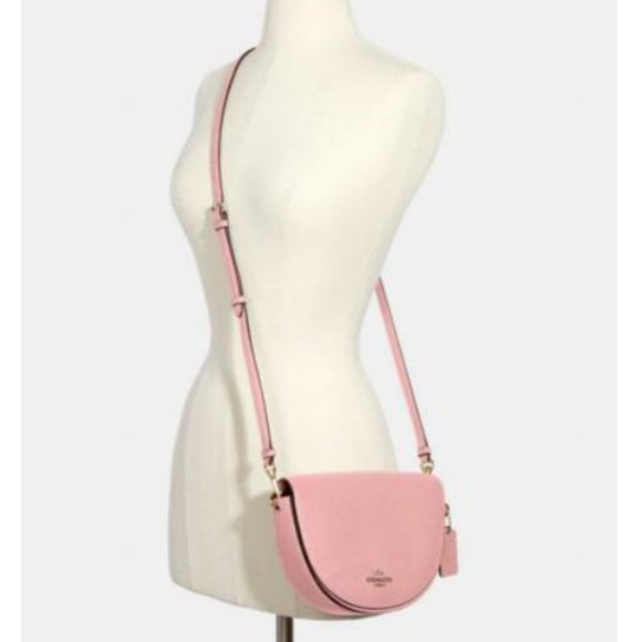 New Coach Ellen Crossbody Handbag Leather  Pink - Picture 1 of 9